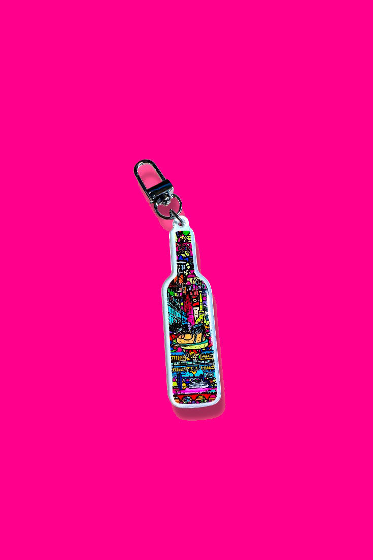 Porte-clé bouteille de Vin